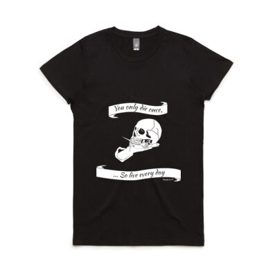 Skull in Hand (Women's Maple Crew Neck) Thumbnail