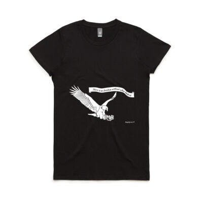 Eagle and Hand Cuffs Design (Women's Maple Crew Neck) Thumbnail