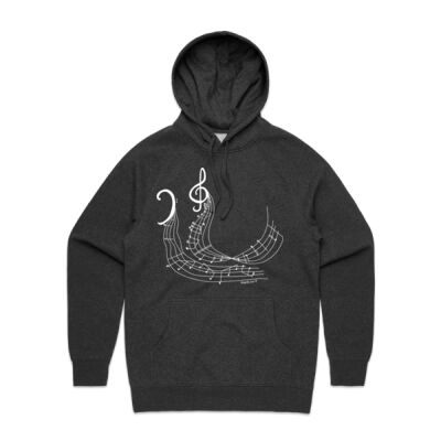Music Staff Hoodie on Front Design (Supply Hood) Thumbnail