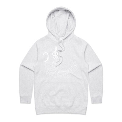 Music Staff Hoodie on Front Design (Women's Supply Hood) Thumbnail