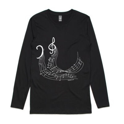 Music Staff Long Sleeve Design (Ink Long Sleeve) Thumbnail