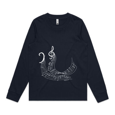 Music Staff Long Sleeve Design (Women's Dice Long Sleeve) Thumbnail