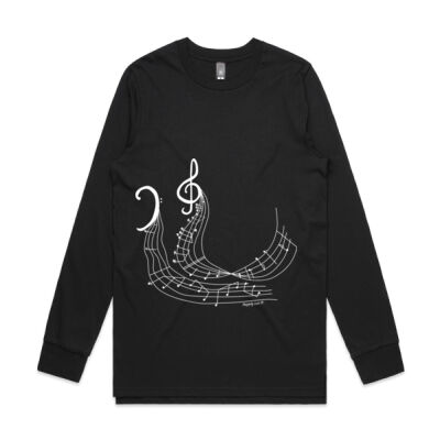 Music Staff Long Sleeve Design (Base Long Sleeve) Thumbnail